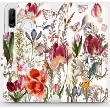 Pouzdro na mobilní telefon Mobiwear Flipové pouzdro MP01S pro Huawei P30 Lite Rozkvetlá louka
