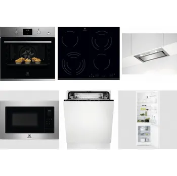 Set domácích spotřebičů ELECTROLUX KODGH70TX + ELECTROLUX EHF6343FOK + ELECTROLUX LFG716X + ELECTROLUX EMS4253TEX + ELECTROLUX EEA27200L + ELECTROLUX LNT3LF18S