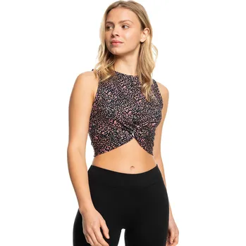 tílko Roxy Naturally Active Crop PT - KVJ5/Antracite Animal Dust L