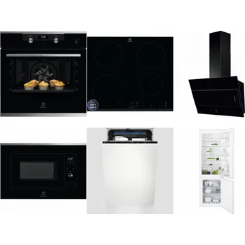 Set domácích spotřebičů ELECTROLUX KODEH70X + ELECTROLUX LIR60433B + ELECTROLUX LFV316K + ELECTROLUX LMS2203EMX + ELECTROLUX EEM23100L + ELECTROLUX ENT6TF18S