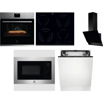 Set domácích spotřebičů ELECTROLUX KOFGH70TX + ELECTROLUX EHF6343FOK + ELECTROLUX LFV616K + ELECTROLUX EMS4253TEX + ELECTROLUX EEA27200L