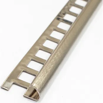 Stavební profil Havos, ukončovací lišta Oblá 12,5 mm / 2.5 m, kartáčovaná nerez (Nerez oblouček 12,5mm / 2,5m kartáč.)