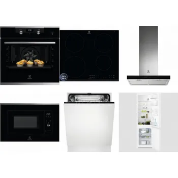 Set domácích spotřebičů ELECTROLUX KODEH70X + ELECTROLUX LIR60433B + ELECTROLUX LFT766X + ELECTROLUX LMS2203EMX + ELECTROLUX EEA27200L + ELECTROLUX LNT3LF18S