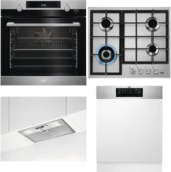 Domácí spotřebič AEG Mastery SteamBake BCK455350M + AEG Mastery StepPower HGB64420SM + AEG DGB3523S + AEG FEE72706PM