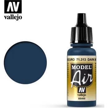 Modelářská barva Vallejo Model Air: Dark Mediterranean Blue 17ml - barva