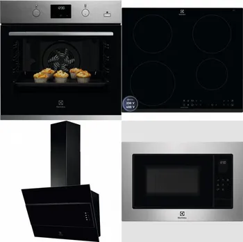 Set domácích spotřebičů ELECTROLUX KODGH70TX + ELECTROLUX LIR60433B + ELECTROLUX LFV316K + ELECTROLUX EMS4253TEX