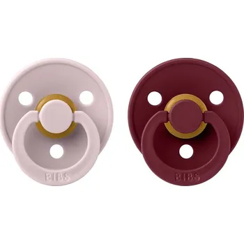 dudlíky Bibs Colour dudlíky z kaučuku 2 ks - Plum / Elderberry Velikost 2 (6 - 18 měsíců)