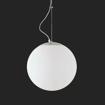 OSMONT ADR72093 ADRIA L3 HP závěsné skleněné svítidlo nerez broušená / bílá IP40 3000 K 52W LED nouzové kombinované 3 h