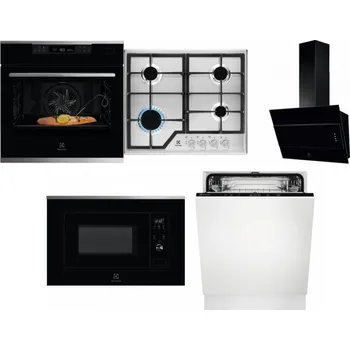 Set domácích spotřebičů ELECTROLUX KOBCS31X + ELECTROLUX KGS6426SX + ELECTROLUX LFV316K + ELECTROLUX LMS2203EMX + ELECTROLUX EEA27200L