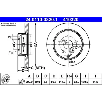 Brzdový kotouč Brzdový kotouč ATE 24.0110-0320.1