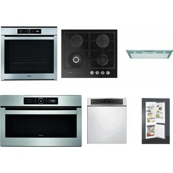 Set domácích spotřebičů WHIRLPOOL ABSOLUTE AKZM 8480 IX + WHIRLPOOL GOFL 629/NB + WHIRLPOOL AKR 650/1 IX + WHIRLPOOL ABSOLUTE AMW 730 IX + WHIRLPOOL WBC 3C34 PF X + WHIRLPOOL ART 65031