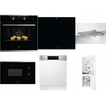 Set domácích spotřebičů ELECTROLUX KODEH70X + ELECTROLUX LIR60430 + ELECTROLUX LFP326S + ELECTROLUX LMS2203EMX + ELECTROLUX EEM48300IX + ELECTROLUX ENT6TF18S