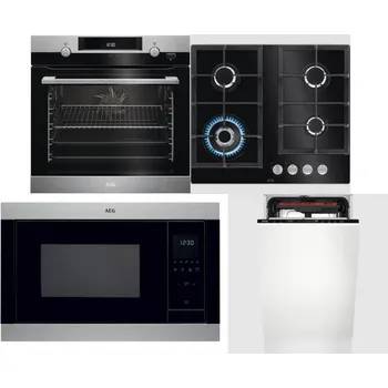 Set domácích spotřebičů AEG Mastery SteamBake BCK455350M + AEG Mastery SpeedBurner HKB64420NB + AEG Mastery MSB2547D-M + AEG Mastery MaxiFlex FSE73507P