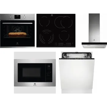 Set domácích spotřebičů ELECTROLUX KOFGH70TX + ELECTROLUX EHF6547FXK + ELECTROLUX LFT766X + ELECTROLUX EMS4253TEX + ELECTROLUX EEA27200L