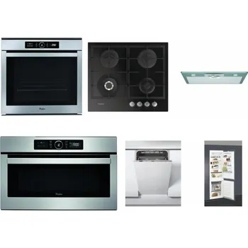 Set domácích spotřebičů WHIRLPOOL ABSOLUTE AKZM 8480 IX + WHIRLPOOL GOFL 629/NB + WHIRLPOOL AKR 650/1 IX + WHIRLPOOL ABSOLUTE AMW 730 IX + WHIRLPOOL WSIC 3M27 C + WHIRLPOOL ART 66112