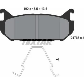 Brzdová destička Sada brzdových destiček, kotoučová brzda TEXTAR 2176603