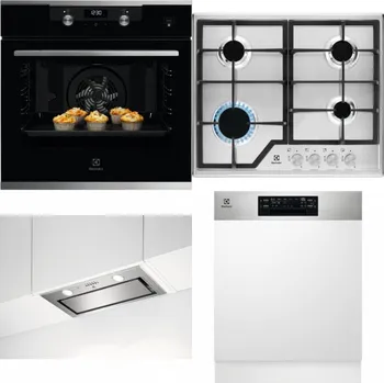 Set domácích spotřebičů ELECTROLUX KODEH70X + ELECTROLUX KGS6426SX + ELECTROLUX LFG716X + ELECTROLUX EEM48300IX