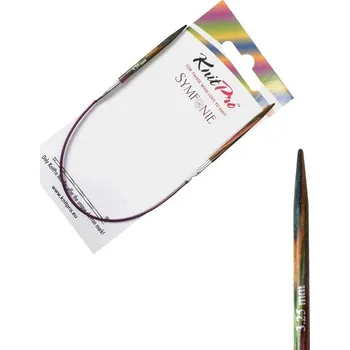 Jehlice KnitPro Symfonie kruhové fixní jehlice 3,25mm 25cm (KnitPro Symfonie kruhové jehlice 3,25mm 25cm)