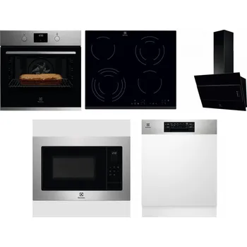 Set domácích spotřebičů ELECTROLUX KOFGH70TX + ELECTROLUX EHF6343FOK + ELECTROLUX LFV316K + ELECTROLUX EMS4253TEX + ELECTROLUX EEM48300IX