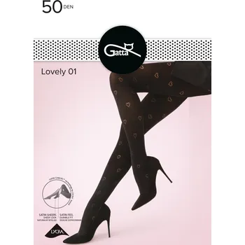 Dámské erotické punčochy Gatta Lovely 01 50 DEN Nero Velikost 4-L