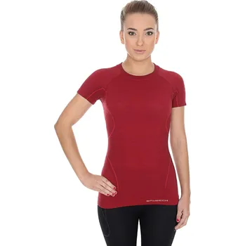 Dámské tričko BRUBECK Active Wool KR Woman M bordó