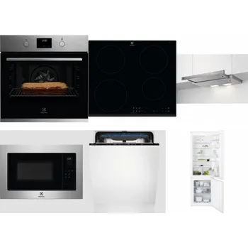 Set domácích spotřebičů ELECTROLUX KOFGH70TX + ELECTROLUX LIR60430 + ELECTROLUX LFP326S + ELECTROLUX EMS4253TEX + ELECTROLUX EES48200L + ELECTROLUX ENT6TF18S