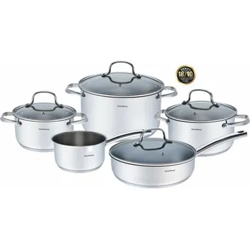 Sada nádobí KLAUSBERG Sada nerezového nádobí 9d KB-7215