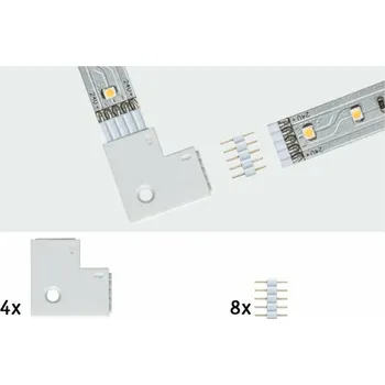 Svítidlo Paulmann MaxLED rohová spojka 90° Bílá 4ks-Pack vč. 8 rohová spojka 706.16 P 70616