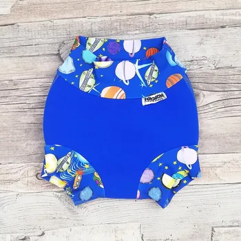 Kojenecké plavky Swim nappy kojenecké neoprenové plavky - Modré s vesmírem S