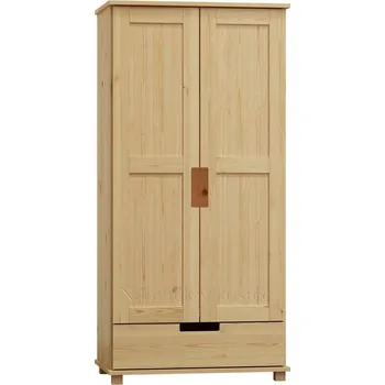 Komoda Skříň z masivu FELIX Z7 90 cm se šatní tyčí Barevné provedení: Přírodní