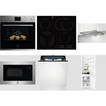 Set domácích spotřebičů ELECTROLUX KODGH70TX + ELECTROLUX EHF6547FXK + ELECTROLUX LFP326S + ELECTROLUX EMS4253TEX + ELECTROLUX EES48200L + ELECTROLUX LNT3LF18S