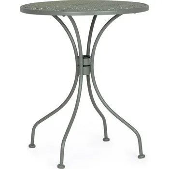 Zahradní stůl BIZZOTTO zahradní kovový stůl LIZETTE tmavě zelený ø60 cm 0802971