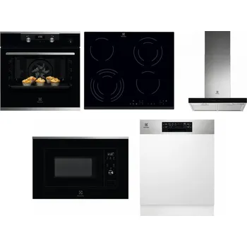 Set domácích spotřebičů ELECTROLUX KODEH70X + ELECTROLUX EHF6343FOK + ELECTROLUX LFT766X + ELECTROLUX LMS2203EMX + ELECTROLUX EEM48300IX