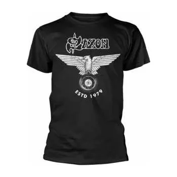 Pánská móda Merch Saxon: Tričko Estd 1979 M 2019