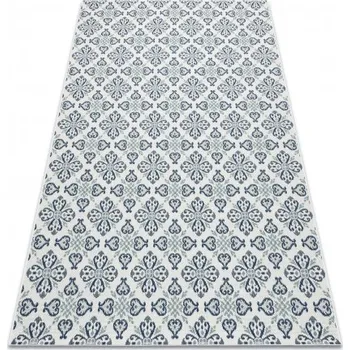 Koberec Eoshop Koberec COLOR 19246/969 SISAL Květiny Bílá (Velikost: 80x150 cm)