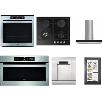 Set domácích spotřebičů WHIRLPOOL ABSOLUTE AKZM 8480 IX + WHIRLPOOL GOFL 629/NB + WHIRLPOOL WHBS 62F LT K + WHIRLPOOL ABSOLUTE AMW 730 IX + WHIRLPOOL WSBO 3O34 PF X + WHIRLPOOL ART 65031