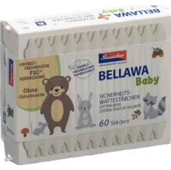 Vatové tyčinky Bellawa Baby pro kojence 60ks