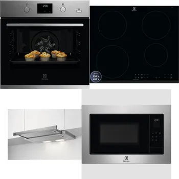 Set domácích spotřebičů ELECTROLUX KODGH70TX + ELECTROLUX LIR60433B + ELECTROLUX LFP326S + ELECTROLUX EMS4253TEX