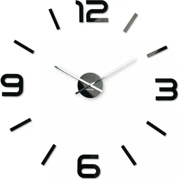 Hodiny Designové nalepovací hodiny 80 cm fialová