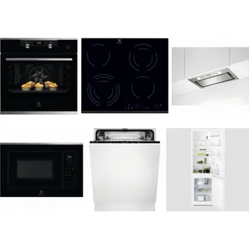 Set domácích spotřebičů ELECTROLUX KODEH70X + ELECTROLUX EHF6343FOK + ELECTROLUX LFG716X + ELECTROLUX LMS4253TMX + ELECTROLUX EEA27200L + ELECTROLUX LNT3LF18S