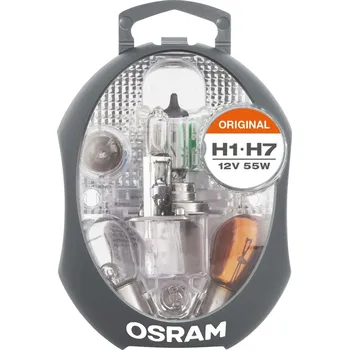 Autožárovka OSRAM H1 H7 sada náhradních autožárovek Minibox Original CLK H1/H7