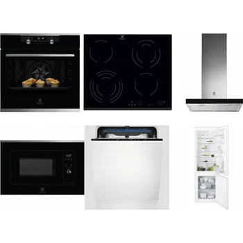 Set domácích spotřebičů ELECTROLUX KODDP77X + ELECTROLUX EHF6343FOK + ELECTROLUX LFT766X + ELECTROLUX LMS2203EMX + ELECTROLUX EES48200L + ELECTROLUX ENT6TF18S