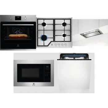 Set domácích spotřebičů ELECTROLUX KOFGH70TX + ELECTROLUX KGS6426SX + ELECTROLUX LFG716X + ELECTROLUX EMS4253TEX + ELECTROLUX EES48200L