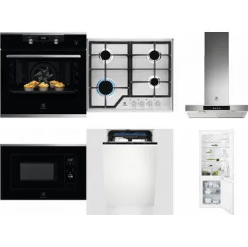 Set domácích spotřebičů ELECTROLUX KODEH70X + ELECTROLUX KGS6426SX + ELECTROLUX LFT426X + ELECTROLUX LMS2203EMX + ELECTROLUX EEM23100L + ELECTROLUX ENT6TF18S