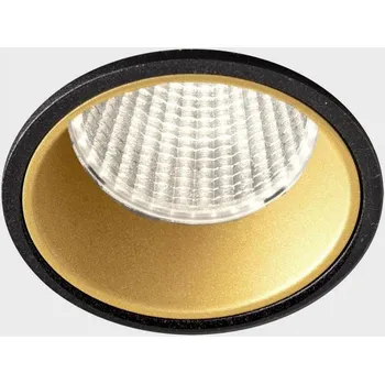 KOHL-Lighting VERSUS zapuštěné svítidlo s rámečkem pr. 73 mm černá-zlatá 38° 10 W CRI 80 3000K Non-Dimm