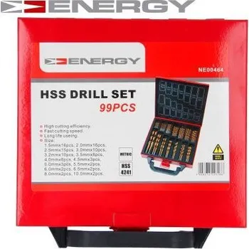 Autodílna Sada vrtáků do kovu 99ks ENERGY NE00464