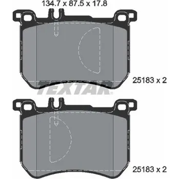 Brzdová destička Sada brzdových destiček, kotoučová brzda TEXTAR 2518301