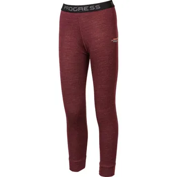 Dětské termo spodky PROGRESS MB SDND Merino & Bambus dětské termo dlouhé spodky, švestka/meruňka Velikost: 116/122