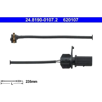 Brzdová destička Výstražný kontakt, opotřebení obložení ATE 24.8190-0107.2