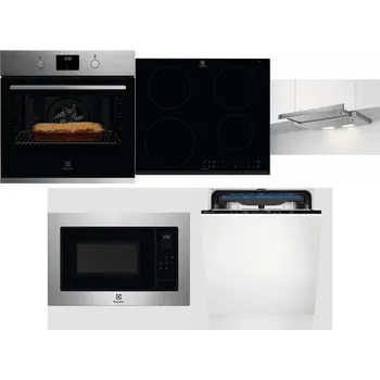 Set domácích spotřebičů ELECTROLUX KOFGH70TX + ELECTROLUX LIR60430 + ELECTROLUX LFP326S + ELECTROLUX EMS4253TEX + ELECTROLUX EES48200L